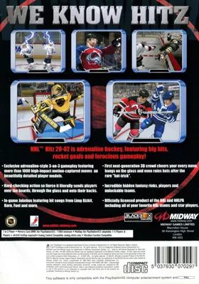 NHL Hitz 2002 box cover back